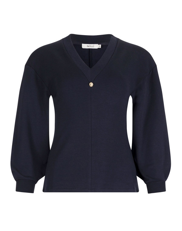 Блуза с V-образно деколте TANITA NAVY