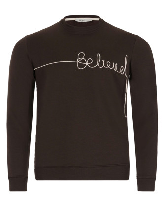 Мъжка блуза с дълъг ръкав TANIS CHOCOLATE