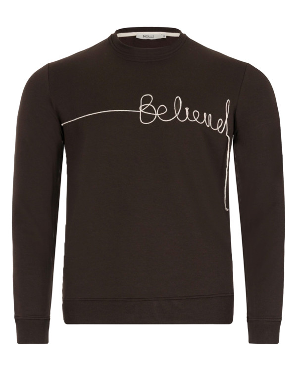 Мъжка блуза с дълъг ръкав TANIS CHOCOLATE