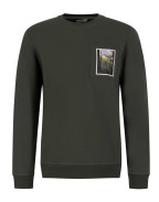 Мъжка блуза с дълъг ръкав TANIS OLIVE