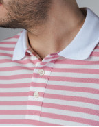 Мъжка поло риза MARIO STRIPE PINK