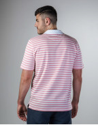 Мъжка поло риза MARIO STRIPE PINK