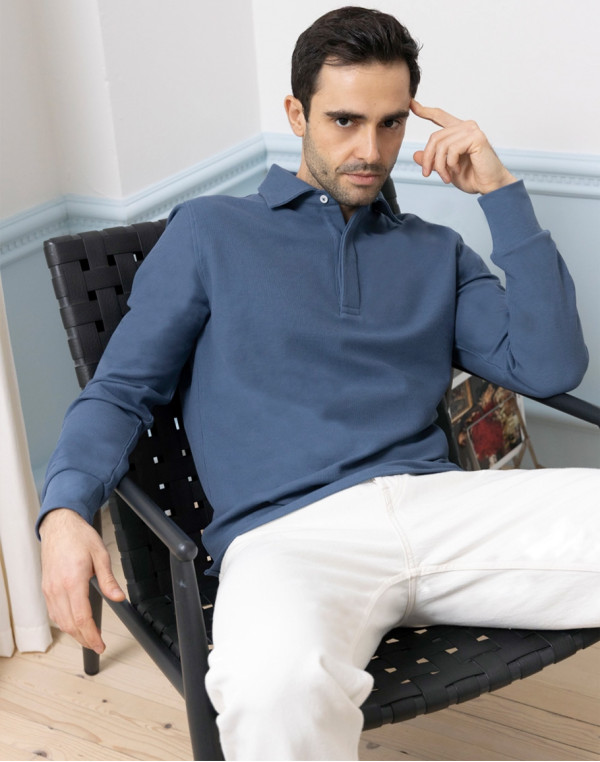 Мъжка поло риза MATEI INDIGO