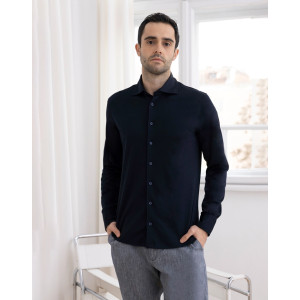 Мъжка трикотажна риза STEVEN NAVY