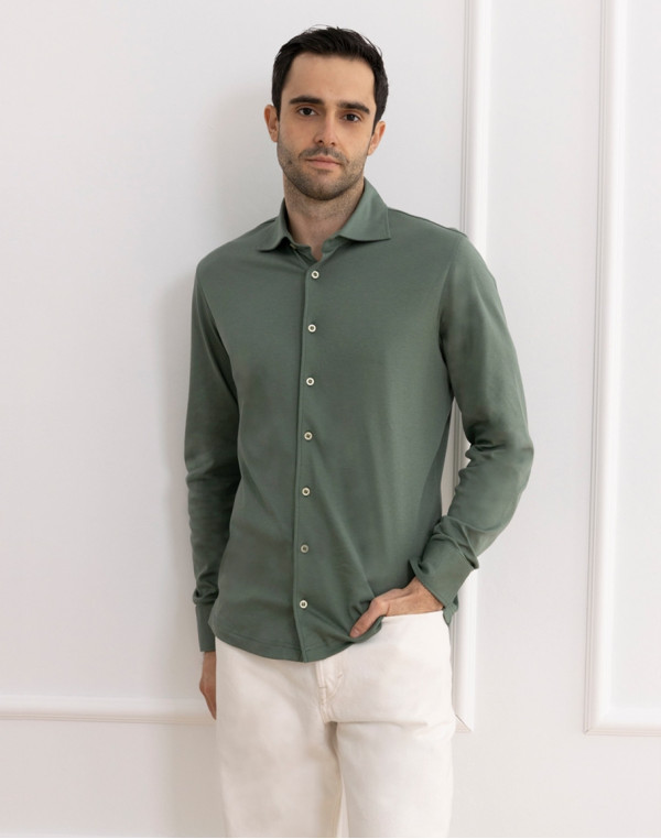 Мъжка трикотажна риза STEVEN OLIVE