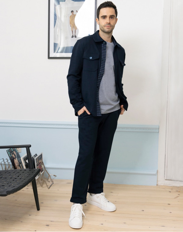 Мъжки спортно-елегантен панталон PAN NAVY