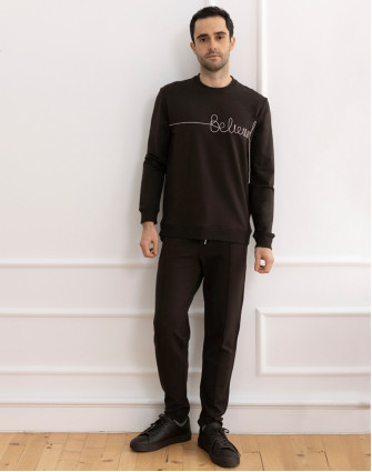 Мъжки спортно-елегантен панталон PATRIC CHOCOLATE