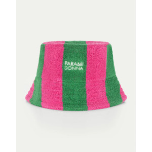 Плажна детска шапка на райета EMERALD FUCHSIA