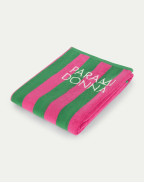Голяма плажна кърпа на райета EMERALD FUCHSIA