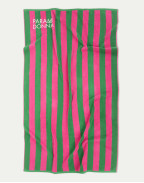 Голяма плажна кърпа на райета EMERALD FUCHSIA