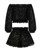 Плажен дантелен сет LUNA BLACK