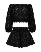 Плажен дантелен сет LUNA BLACK