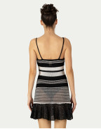 Плетена рокля LEA BLACK/WHITE