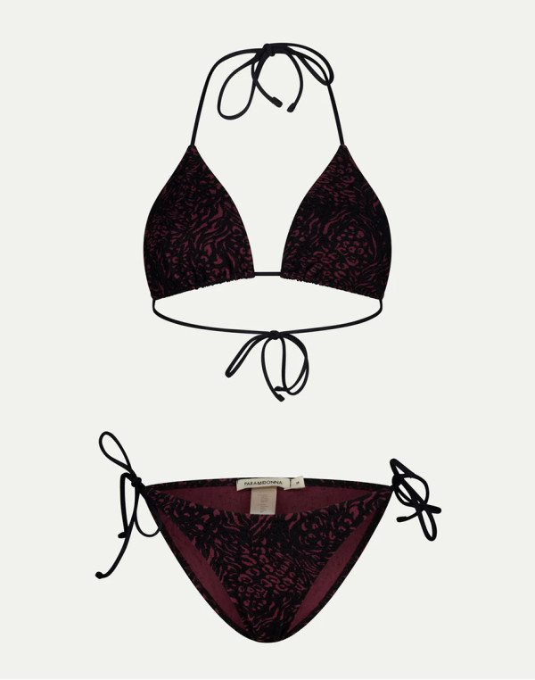 Половинки бански KELLY BLACK AND BURGUNDY