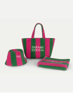 Средна чанта на райета EMERALD FUCHSIA