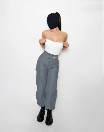 Карго панталон KAI в сив цвят