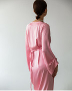Рокля кимоно в бебешко розово