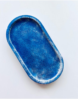 Овален поднос SPRAKLE WHITE BLUE