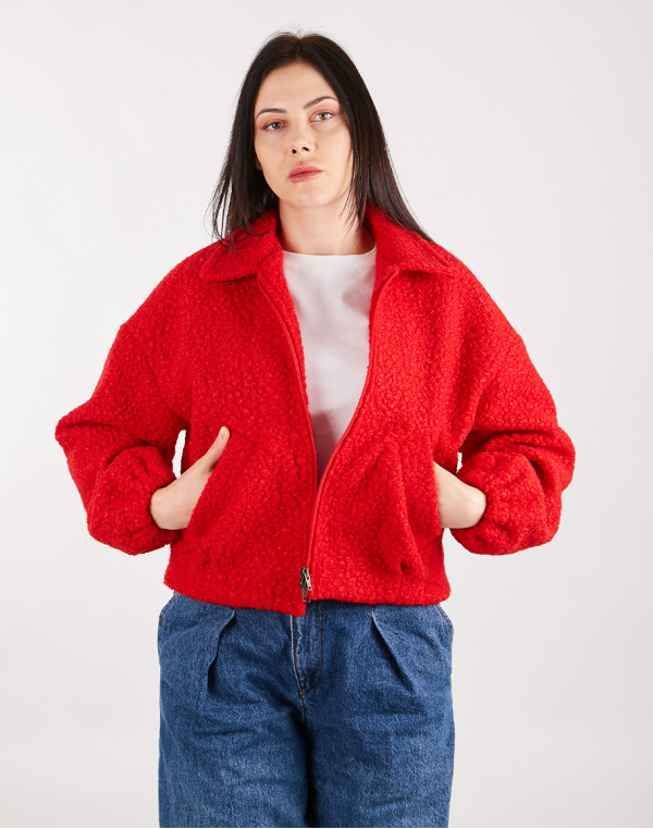 Късо яке SUZY BOMBER RED