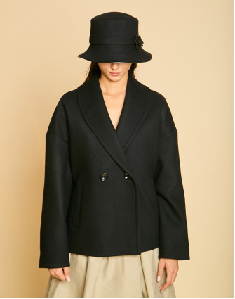 Вълнено късо палто GABRIEL BLACK Вълнено късо палто GABRIEL BLACK