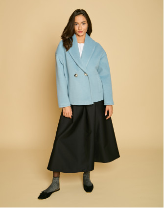 Вълнено късо палто GABRIEL SKY BLUE Вълнено късо палто GABRIEL SKY BLUE