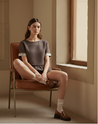 Ленен сет BROWN