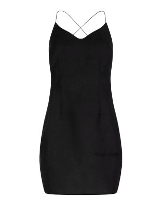 Ленена рокля BACKLESS BLACK