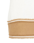 Ленена рокля WHITE AND CARAMEL