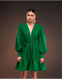 Къса рокля DIMEDA VERDE в зелен цвят