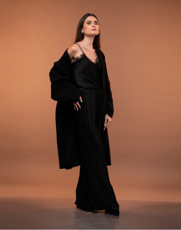 Плисиран панталон DINA NERO