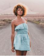 Рокля NIMPH MINI AZURE BLUE