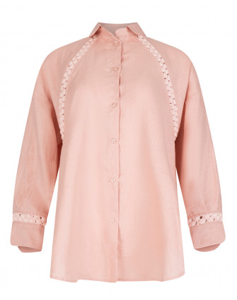 Розова ленена риза PALE PINK