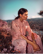 Розова ленена риза PALE PINK