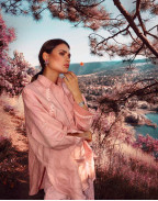 Розова ленена риза PALE PINK