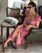 Дълга ленена рокля MAGDALENA