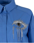 Памучна риза CLARA ICE BLUE