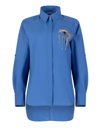 Памучна риза CLARA ICE BLUE