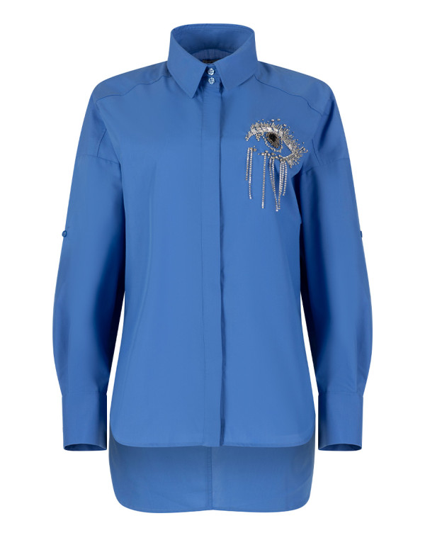 Памучна риза CLARA ICE BLUE