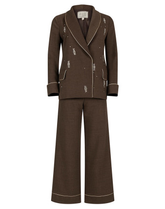 Вълнен сет ALEGRA в кестеняво