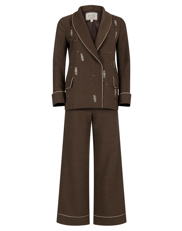 Вълнен сет ALEGRA в кестеняво